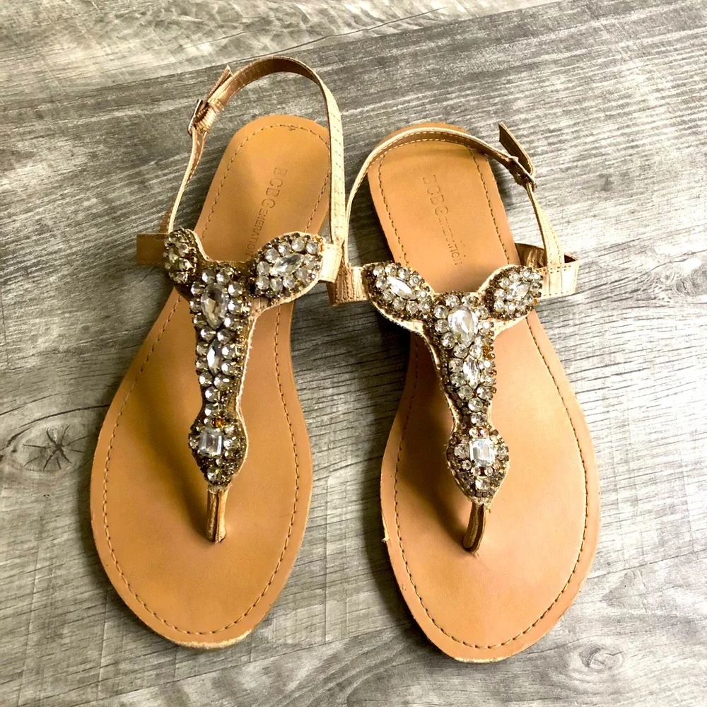 BCBGeneration Sequins Sandals size 8
